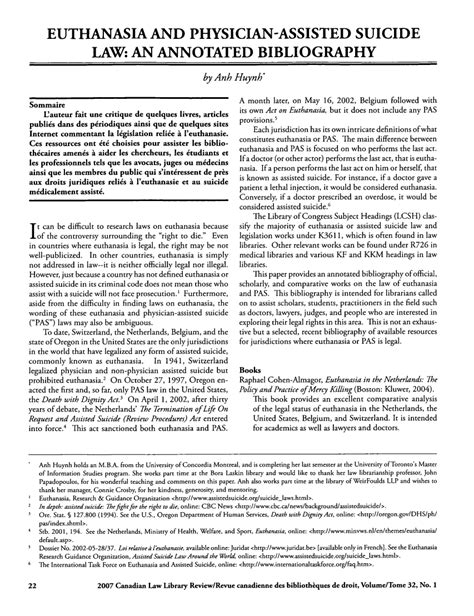 scholarly article on euthanasia